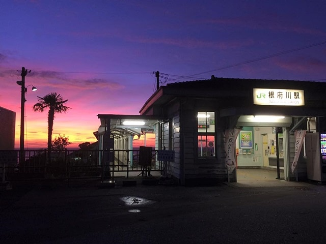 根府川駅の初日の出